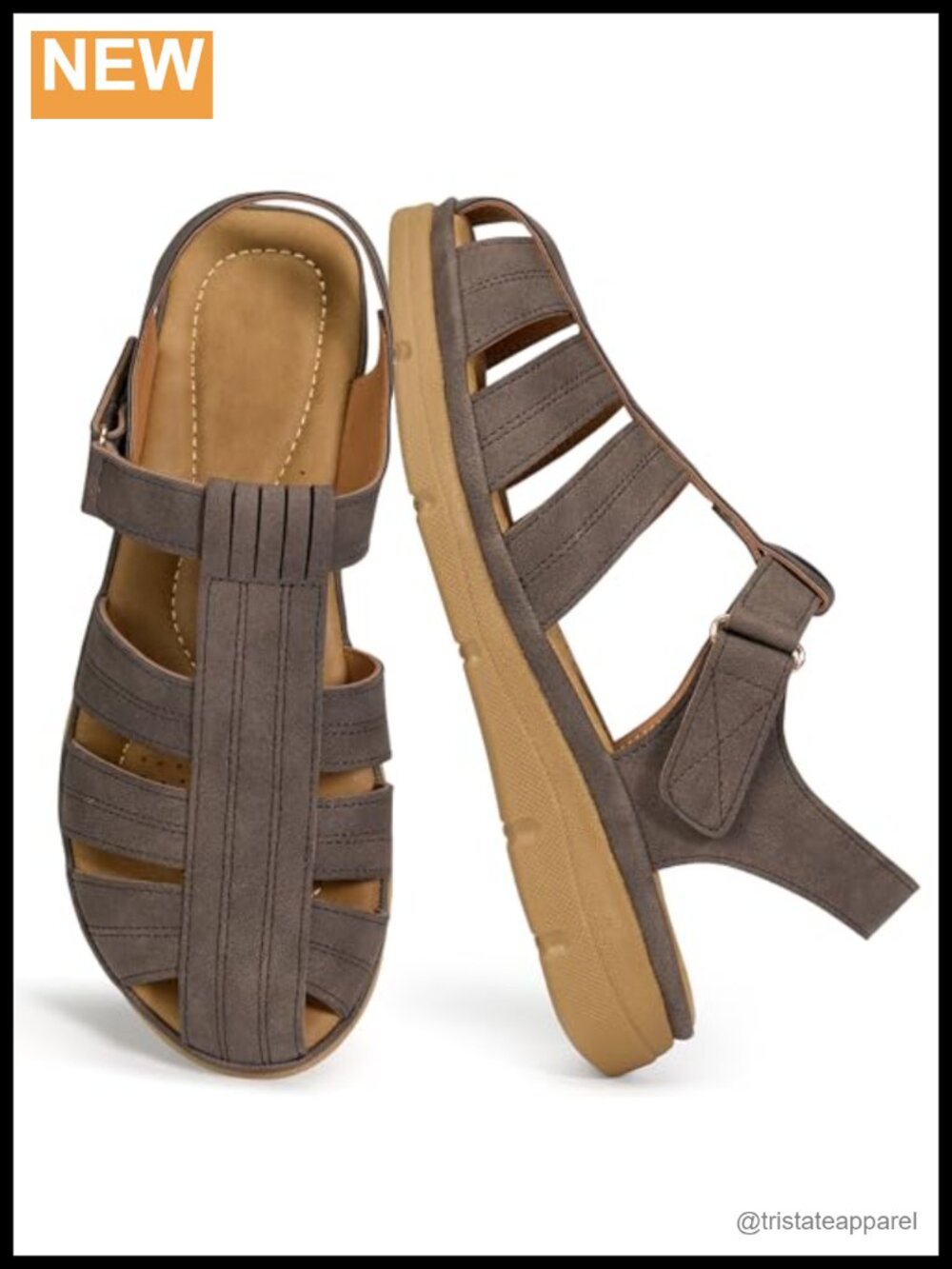 Women's Closed Toe Fisherman Sandals with Memory Foam - Comfortable Summer